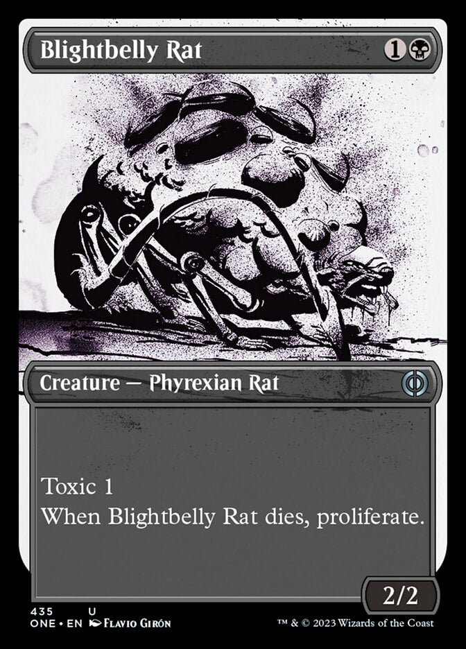 Blightbelly Rat (Showcase Ichor Step-and-Compleat Foil) [Phyrexia: All Will Be One] | Deep Dive Games St. Marys