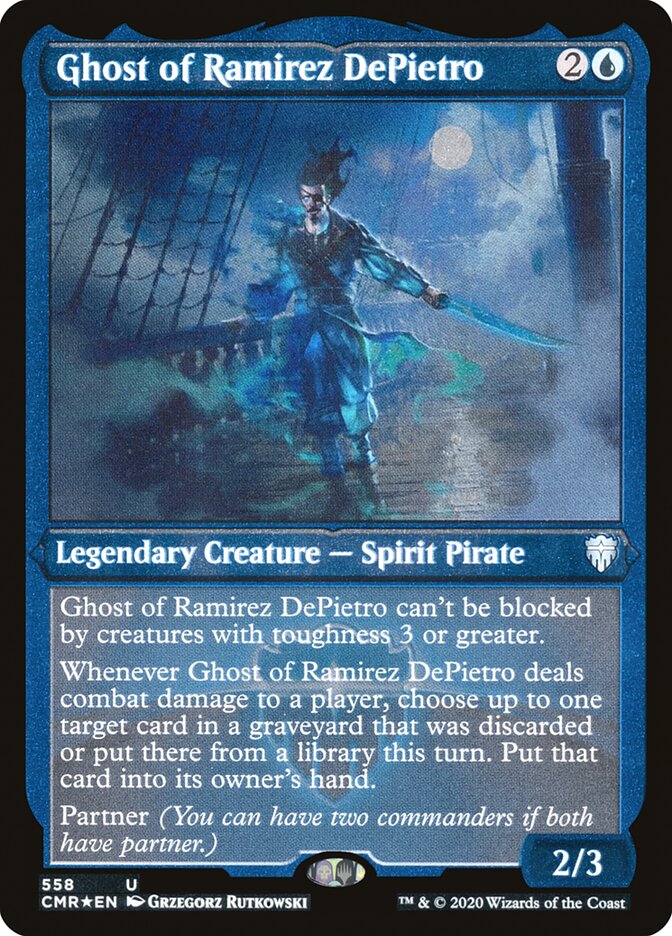 Ghost of Ramirez DePietro (Etched) [Commander Legends] | Deep Dive Games St. Marys