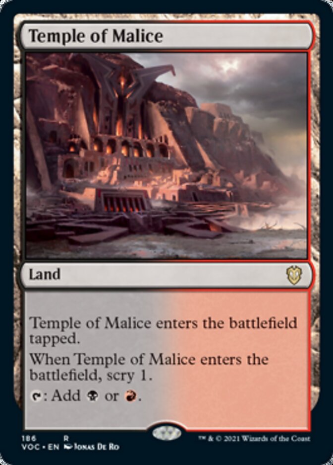 Temple of Malice [Innistrad: Crimson Vow Commander] | Deep Dive Games St. Marys