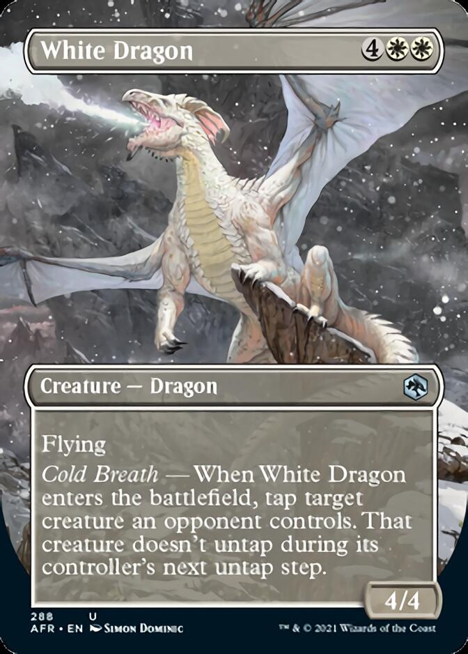 White Dragon (Borderless Alternate Art) [Dungeons & Dragons: Adventures in the Forgotten Realms] | Deep Dive Games St. Marys