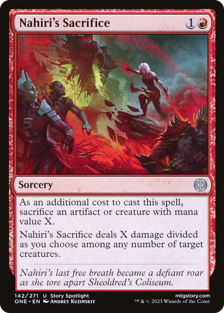 Nahiri's Sacrifice [Phyrexia: All Will Be One] | Deep Dive Games St. Marys