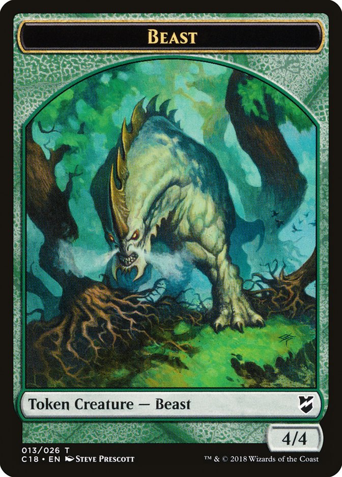 Beast Token (013/026) [Commander 2018 Tokens] | Deep Dive Games St. Marys