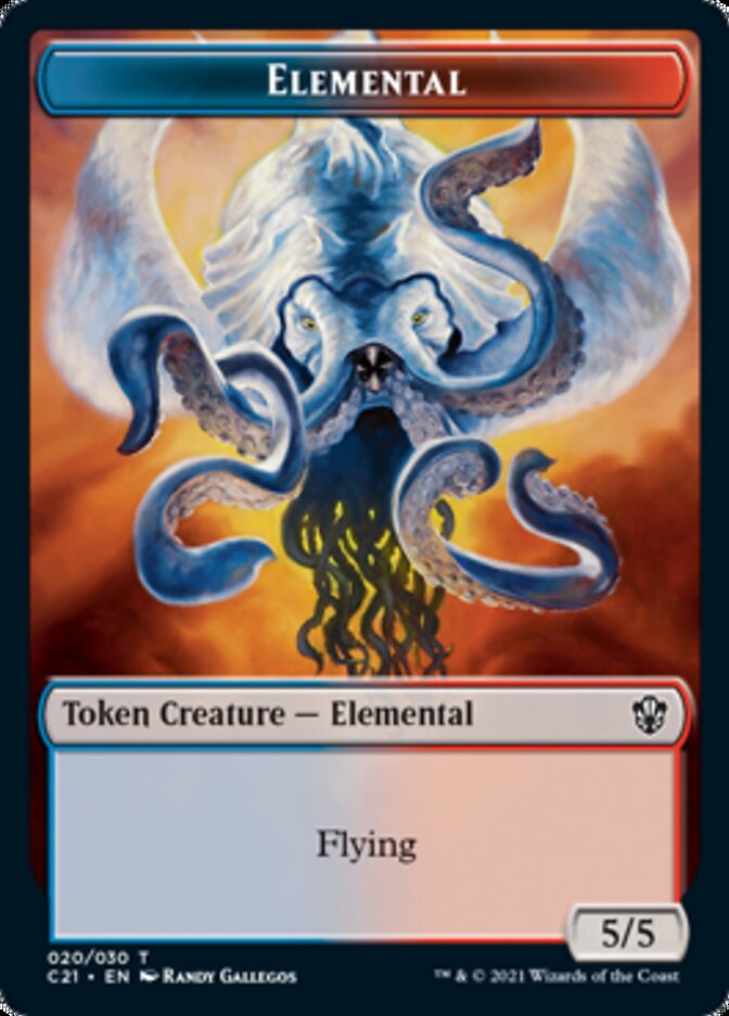 Elemental (020) // Copy Double-Sided Token [Commander 2021 Tokens] | Deep Dive Games St. Marys