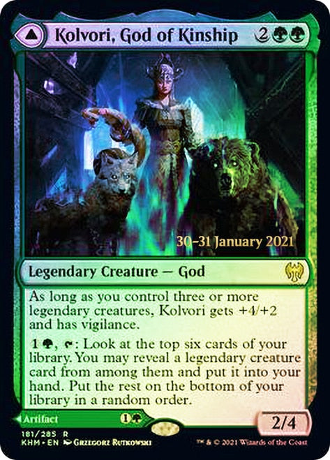 Kolvori, God of Kinship // The Ringhart Crest [Kaldheim Prerelease Promos] | Deep Dive Games St. Marys