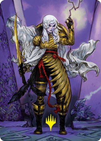 The Wandering Emperor 1 Art Card (Gold-Stamped Signature) [Kamigawa: Neon Dynasty Art Series] | Deep Dive Games St. Marys