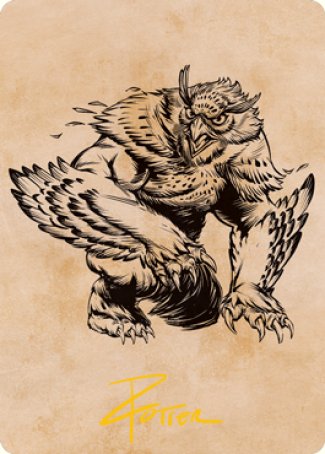 Owlbear (Showcase) Art Card (Gold-Stamped Signature) [Dungeons & Dragons: Adventures in the Forgotten Realms Art Series] | Deep Dive Games St. Marys